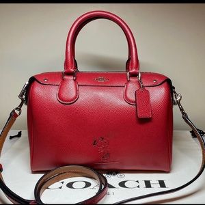 Coach Red Limited edition Snoopy peanuts purse